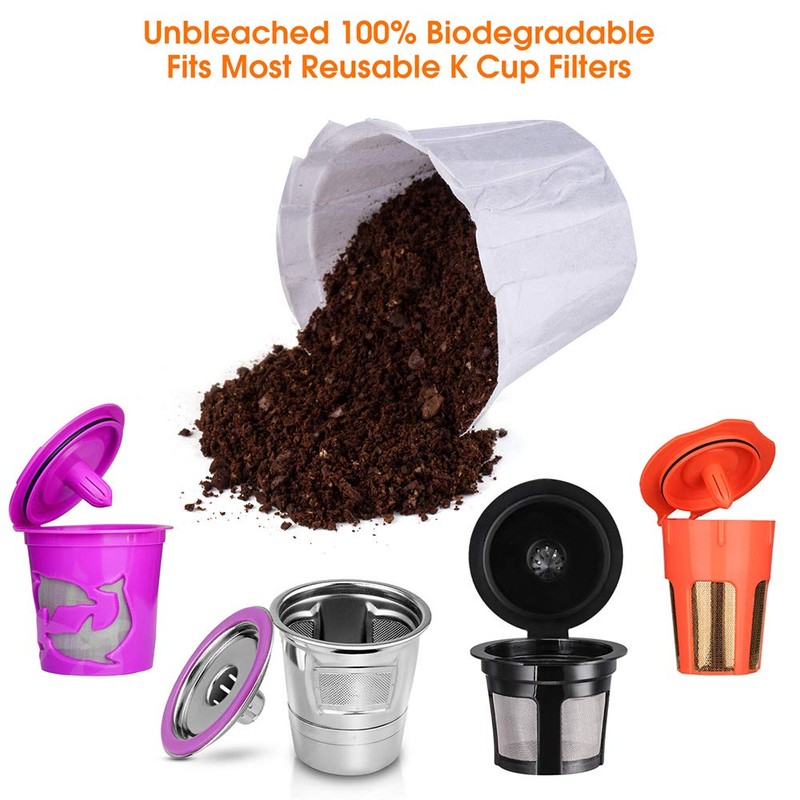 Reusable K Cups with Paper Filters Set, Including 4 Pack