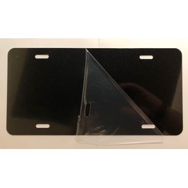 0.040 Black Metallic Blank Metal License Plate