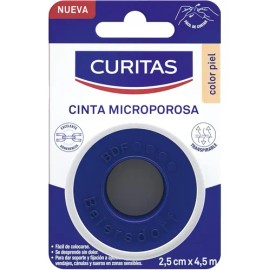 Cinta Microporosa Curitas Color Piel 2x5cm X 4.5 M