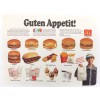 McDonald's Vintage McDonald's Paper Tray Liner German Guten Appetit Menu