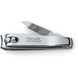 Trim Deluxe Fingernail Clipper with File, Nail care, Professional Quality, Hands, 1 ct - 7 Pack