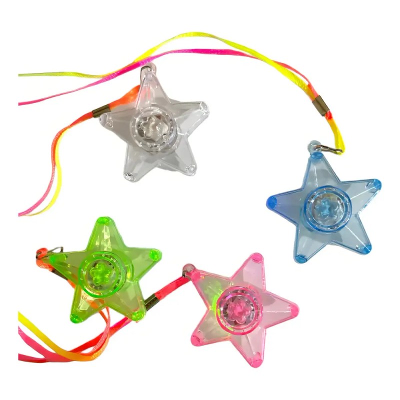 Collar Luminoso LED 25 Pack Dije Estrella SOMBRERO SANTAMARIA Fiesta