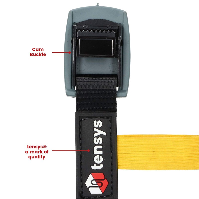 TENSYS - 6 pack - 25mm Cambuckle Tensioner Straps -