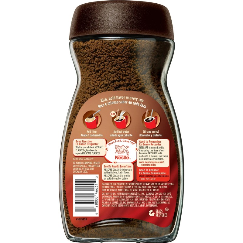 NESCAFÉ NESCAFE CLASICO Dark Roast Instant Coffee 7 oz. Jar