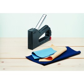 Novus Hand Stapler J-01, Hobby Stapler Made of ABS Plastic, Handle Lock, Ideal for Use in the Garden or Household