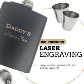 Daddys Sippy Cup Flask, Funny New Dad Gifts for Men, Dad to be Gifts, First Time Dad Gifts, Soon to be Dad Gifts, Fathers Day for New Dad, Daddy's first Christmas Gift, Gifts for Expecting Dads