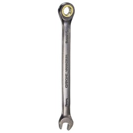 HARFINGTON Ratcheting Wrench 8mm Metric Open End Wrench 90-Teeth CR-V Steel Nickel Plated Fixed Head Combination Ratchet Wrench for Fasteners Nut Bolt