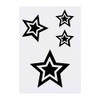 4 x 'Stars' Temporary Tattoos - Water Resistant, Skin-Safe, Non-Toxic