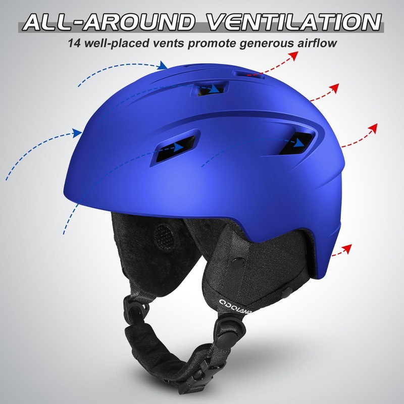 Odoland Ski Helmet and Goggles Set for Adults & Youth,