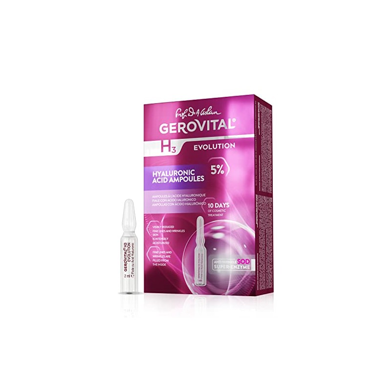 GEROVITAL H3 EVOLUTION Hyaluronic Acid Ampoules with Superoxide Dismutase for