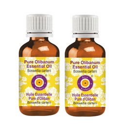 Deve Herbes Deve Herbes Pure Olibanum Essential Oil (Boswellia carterii) Steam Distilled (Pack of Two) 10ml X 2 (0.66 oz)