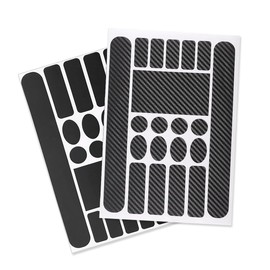 GLPRKOW Bicycle Frame Protection – 1 Piece Carbon + 1 Piece Matte Black Sticker