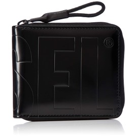 Diesel X07319P3892 Men's BIG Logo Bi-fold Wallet with Zip, Black