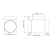 H&C VENT Plastic Pipe | T Stucco Plastic | 100