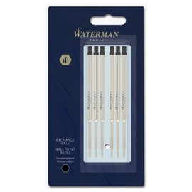 Waterman Ballpoint Pen Refills | Medium Point | Black Ink | 6 Count