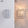 LOCLGPM Modern Chrome Crystal Wall Sconces, Elegant Bathroom Vanity Wall
