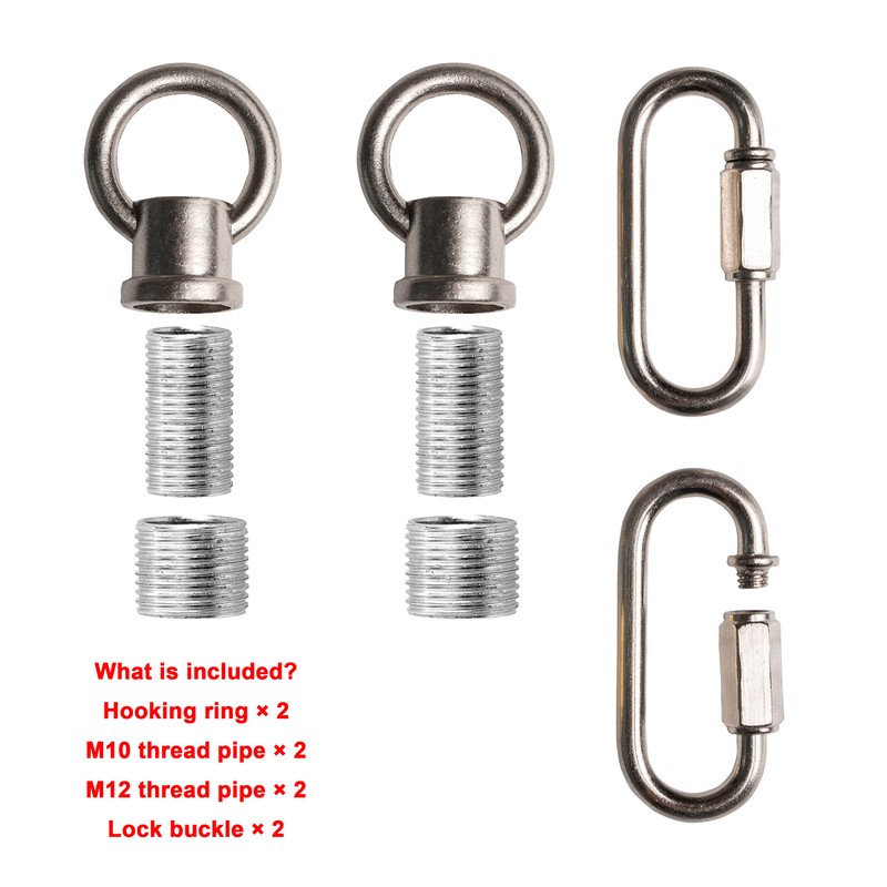Haligate Brush Nickel Hook Rings for Light Fixture M10/M12 Available