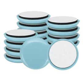 PATIKIL 38mm Furniture Sliders, 16pcs Furniture Movers Sliders Round Gliders Self-Adhesive for Carpet Heavy Furniture Floor Protectors Surface Table Desk Sofa, Blue