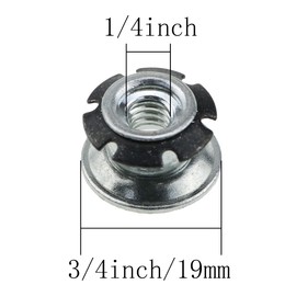 MEETOOT 10pcs Round Tubing Inserts Threaded Tube Inserts Plum Blossom Shrapnel Bottom Plug Nut