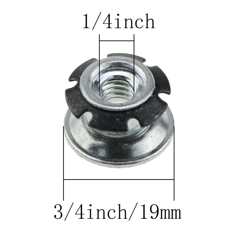 MEETOOT 10pcs Round Tubing Inserts Threaded Tube Inserts Plum Blossom