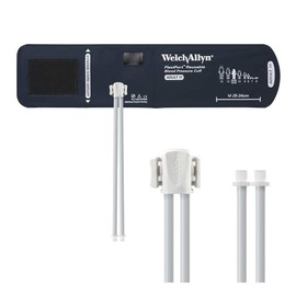 Welch Allyn FlexiPort Blood Pressure Cuff; Size-11 Adult, Reusable, 2-Tubes-8.0 and 8.0 in (20. 20.3 cm), Male Screw (# 5082-164) Connectors; Range 25-34 cm