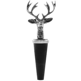 English Pewter Company Deer Head Antler Elk Wine Bottle Stopper [BOT201]