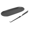 Candle Holder Tray with Wick Dipper Decorative Oval Shape Mattee