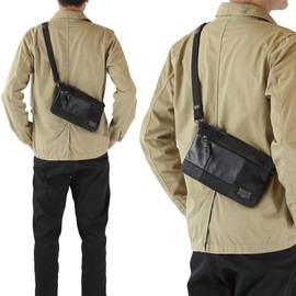 [§D∞B∞ DSBKDOUBLES BLACK] Doubles Black DSBK Shoulder Bag Sacoche Mini Shoulder SQUARES Series -3080, Black