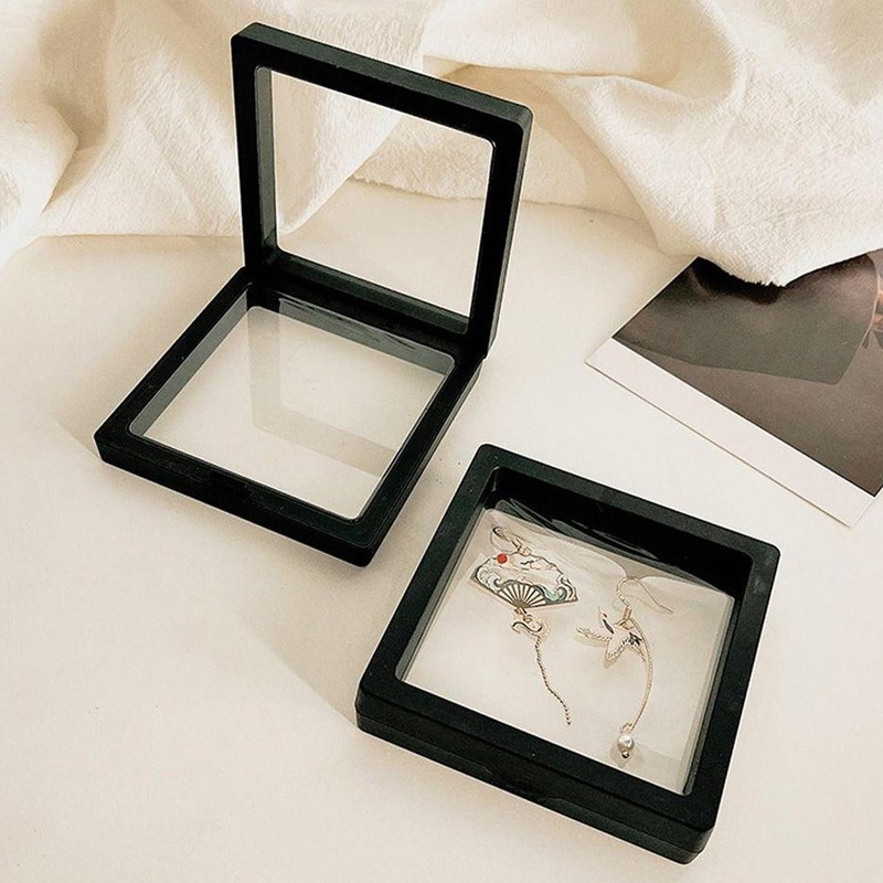 3D Floating Display Case | Clear Floating Storage Box Display