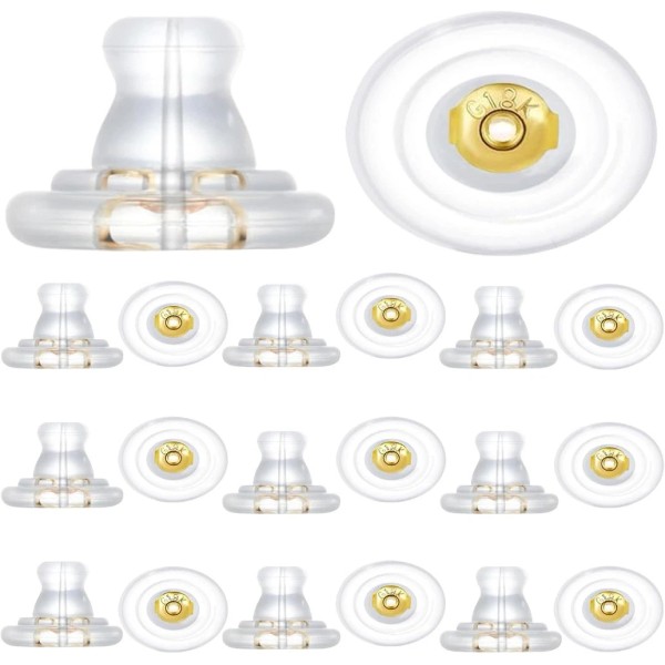 Unbranded 20PCS 18K Gold Earring Backs - Secure Lock for