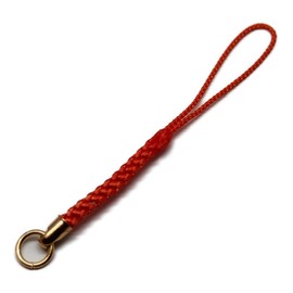 Rayon Can (Gold Plated), Set of 10, Netsuke Cord for Straps, Amulet (Orange)
