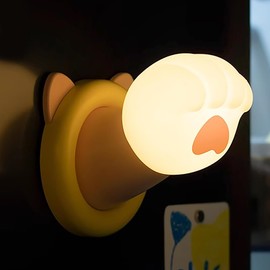 Tarinks Cute cat Hand Night Light, Nursery Nightlight for Kids, Silicone Rechargeable Bedside Touch Lamp, Cute Nightlight for Baby Toddler, 3 Level Dimmable Soft Squishy Night Lamp Gift for Kids Room