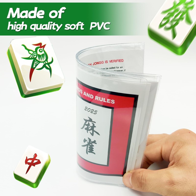 Mahjong Card Sleeve, Mahjong Card Holder, Compatible with Large Card