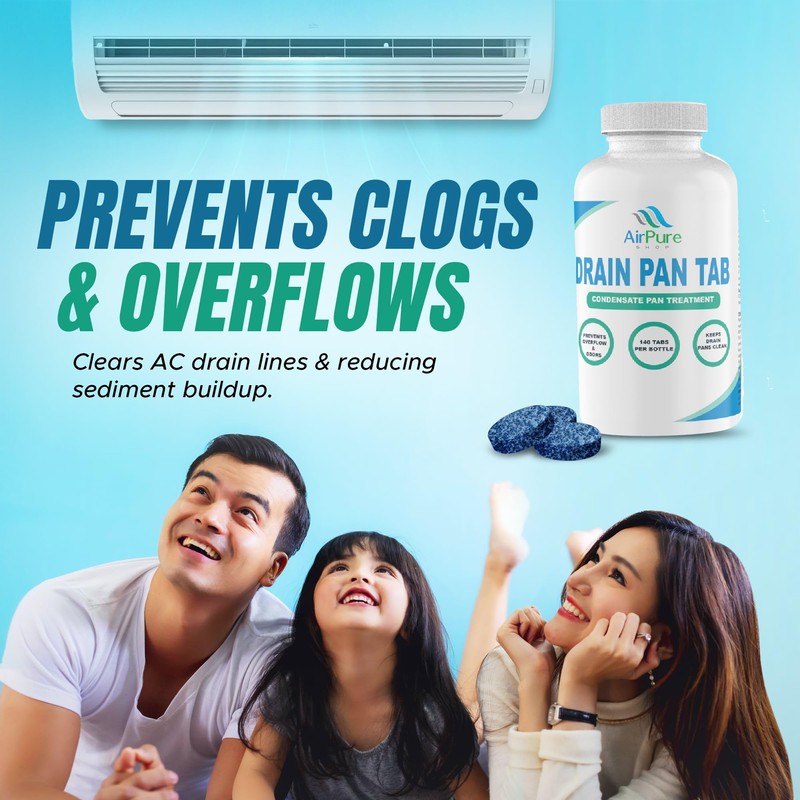 Air Pure Drain Pan Tabs - 140 Flow Treatment Tablets