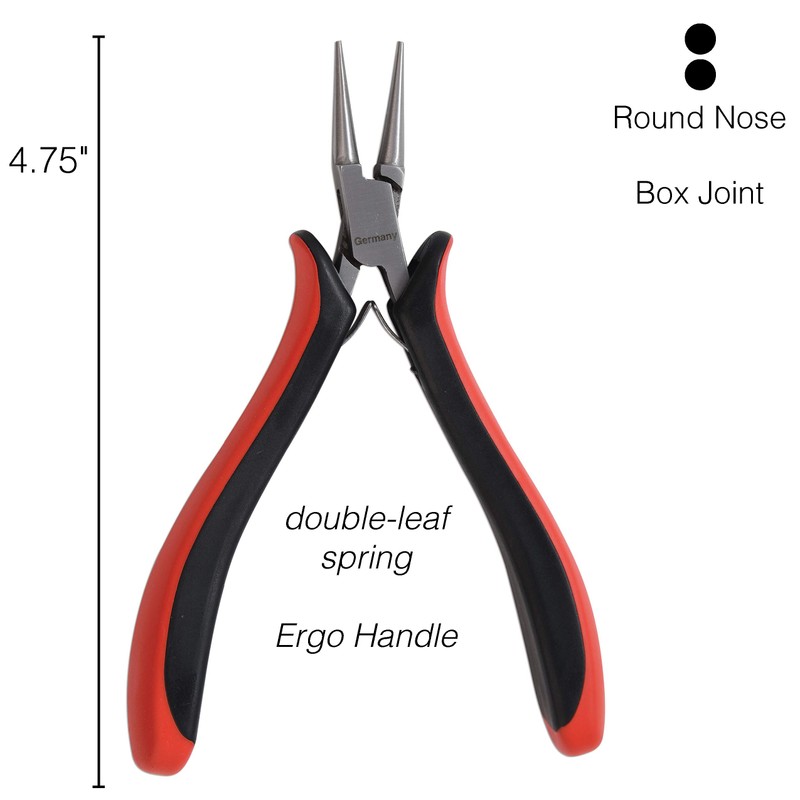The Beadsmith Platinum Series German Round Nose Pliers, 4.75 inches