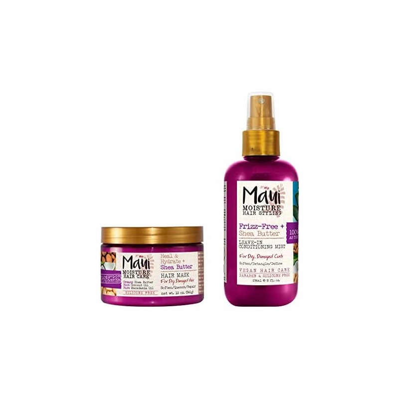 Maui Set Mascarilla Reparadora y Tratamiento Sin Enjuague Manteca de