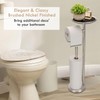 Kalitro Toilet Paper Holder Freestanding with Big Shelf, 4 Rolls