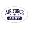 CafePress Air Force Aunt Oval Car Bumper Sticker
