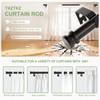 TKZTKZ Sturdy Durable Curtain Rod:Black Curtain Rods for Windows 18-45