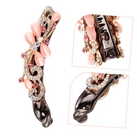 Baluue Rhinestone Banana Clip for Women Sparkling Ponytail Holder Hair Accessory Fashion Hair Clip for Women