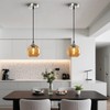 LBSQJ Amber Glass Pendant Lights Kitchen Island Globe Pendant Light