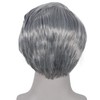 Grey Comb Over Wig Mens Bald Wig with Side Hair