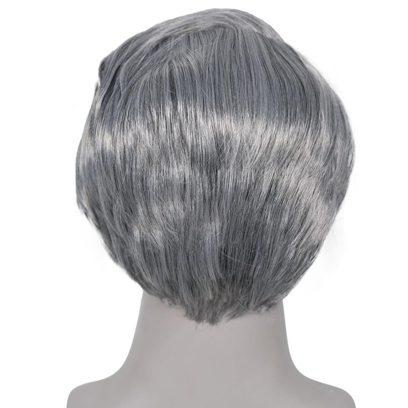 Grey Comb Over Wig Mens Bald Wig with Side Hair