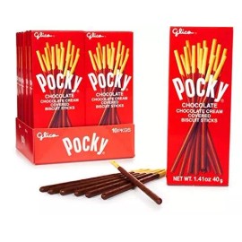 Gliko Pocky Bulkidoki Glico Pocky Biscuit Stick, Chocolate - 10 count, 1.41 oz each