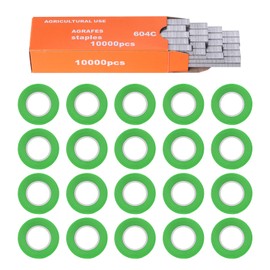 20 Rolls Green Plant Ribbon Binding Tape for Plant Tying Machine, PVC Tape Plant Ribbon Tape, Garden Tape Roll Plant Tape with 10000pcs Staples