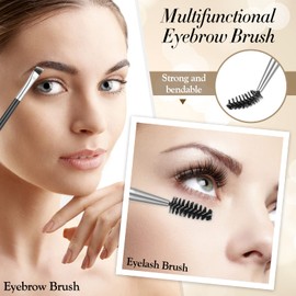 Lusofie 3pcs Eyeliner Brush Set, Professional Eye Makeup Brushes Angled Eyeliner Concealer Brushes Ultra Flat Thin Brush Beveled Eyebrow Brush for Eye Brow Eye Liner Brushes Fine Point