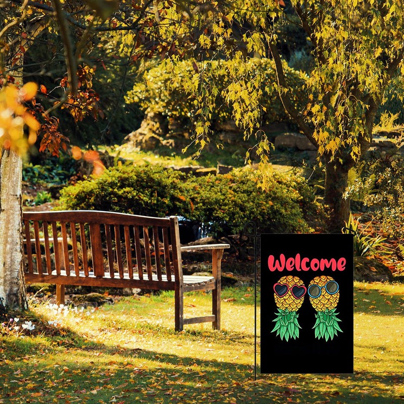 IOppWin Upside Down Pineapple Flag 12 * 18 Inch Swinger