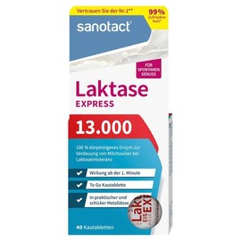 자노탁트 sanotact 락타아제 익스프레스 13.000, 40정 18g Sanotact Lactase Express 13,000, 40 tablets 18g