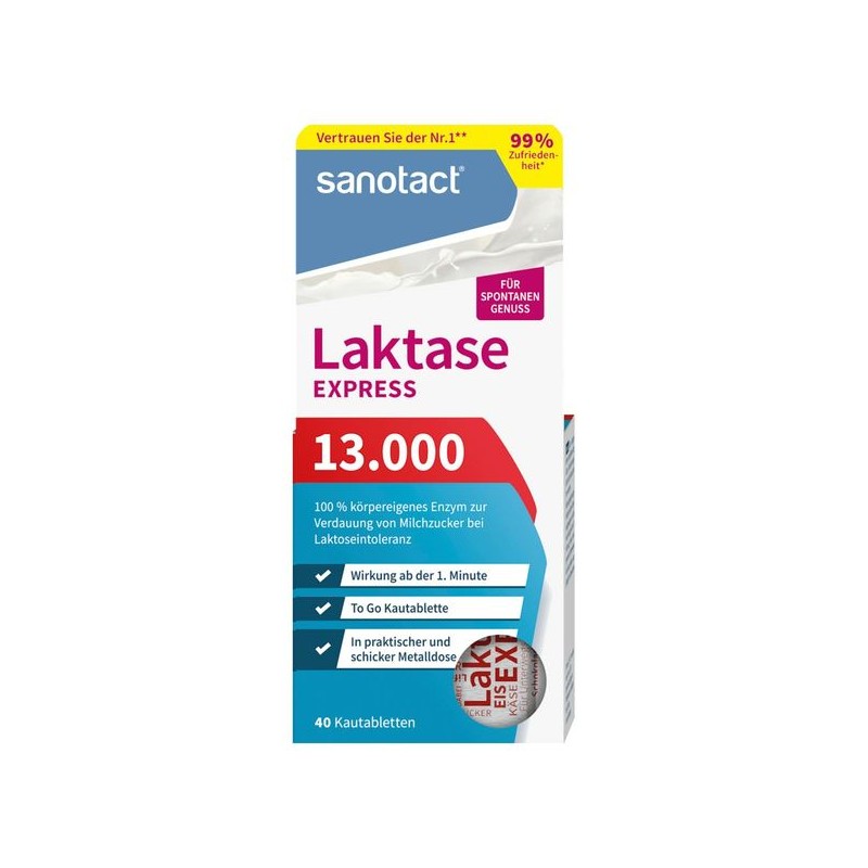 자노탁트 sanotact 락타아제 익스프레스 13.000, 40정 18g Sanotact Lactase Express