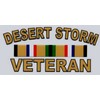 DESERT STORM VETERAN CAMPAIGN RIBBON OUTSIDE DECAL 3"X5"